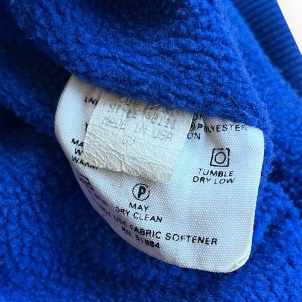 VTG 1980s Patagonia XL Nylon Fleece Lined Bomber Jacket Blue Made in USA READ - Picture 12 of 16